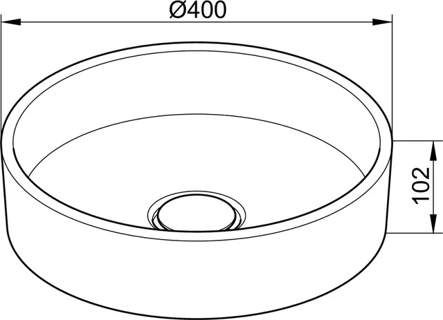 KEUCO Waschtischschale „Stageline“, ohne Hahnlochbohrung in Weiß, ⌀ 400 mm