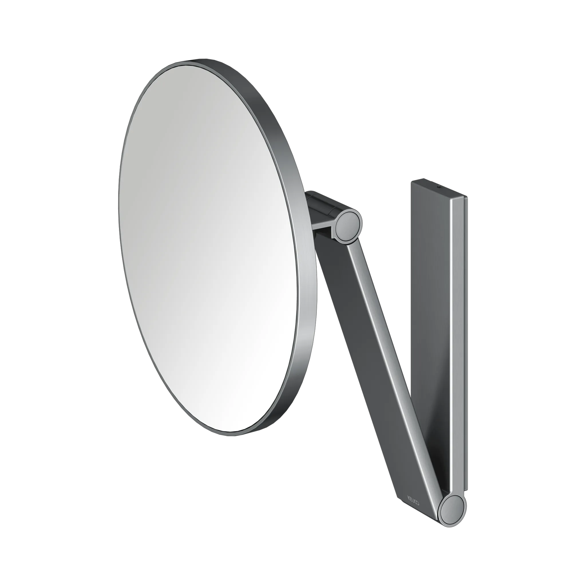 KEUCO Kosmetikspiegel „iLook_move“ Rund, ohne Beleuchtung in Schwarzchrom (gebürstet), ⌀ 212 mm KEUCO Kosmetikspiegel „iLook_move“ Rund, ohne Beleuchtung in Schwarzchrom (gebürstet), ⌀ 212 mm