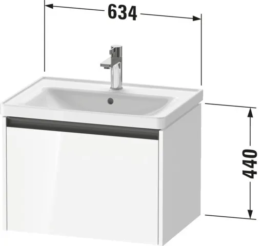 Duravit Waschtischunterschrank wandhängend „Ketho.2“ 63,4 × 44 × 45,5 cm in Weiß Matt Duravit Waschtischunterschrank wandhängend „Ketho.2“ 63,4 × 44 × 45,5 cm in Weiß Matt
