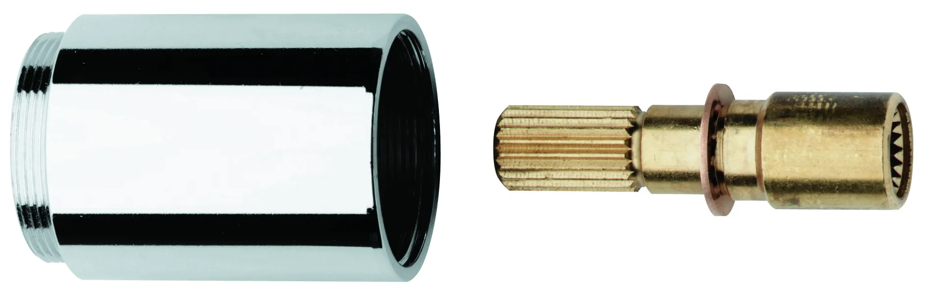 Verlängerungsset 06428, 40 mm, für UP-Ventile 3/4'', 1'', 1 1/4'' und Mehrwege-Umstellungen, 1/2'', chrom Verlängerungsset 06428, 40 mm, für UP-Ventile 3/4'', 1'', 1 1/4'' und Mehrwege-Umstellungen, 1/2'', chrom