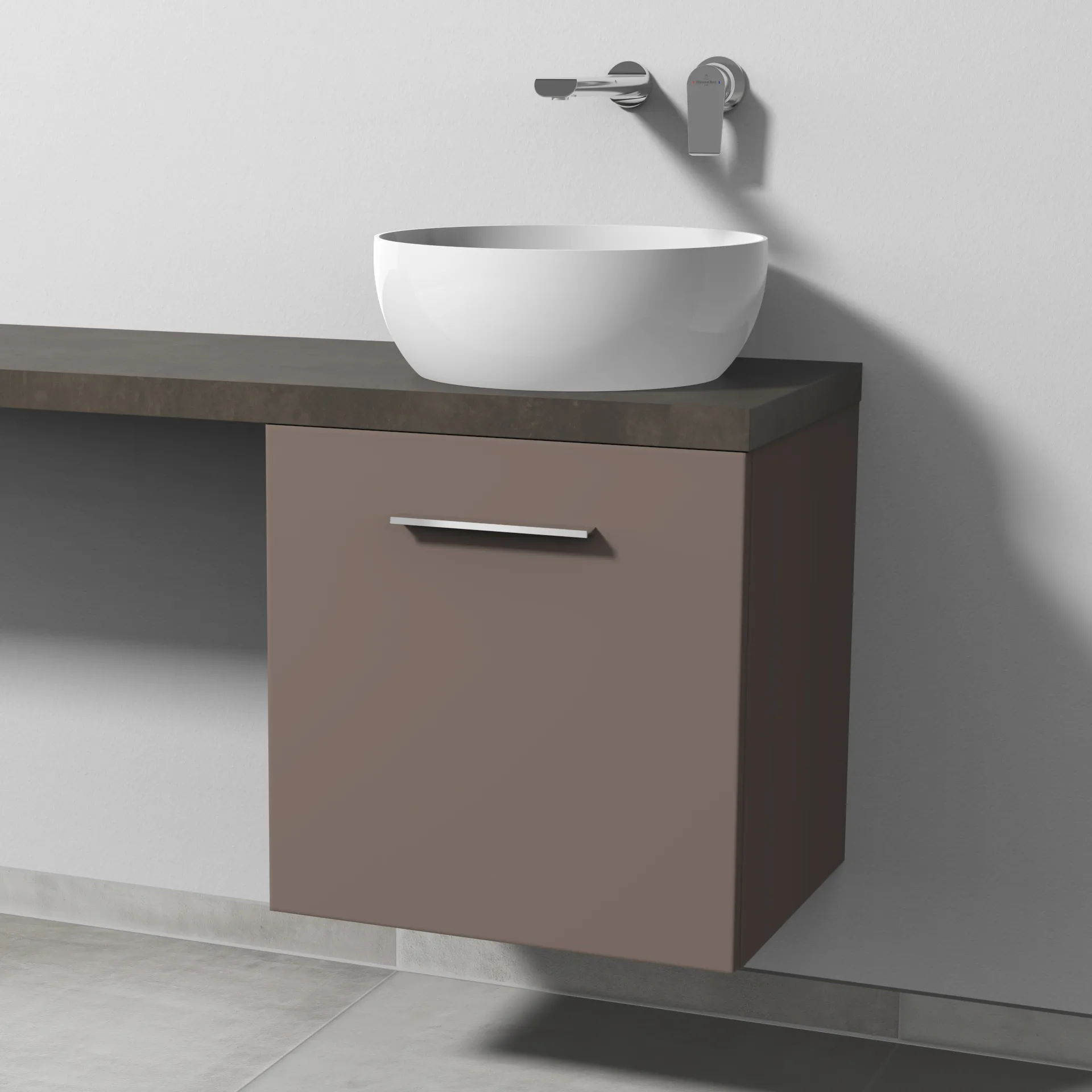 Sanipa Waschtischunterschrank „2morrow“ 500 × 510 × 420 mm in Taupe (matt)