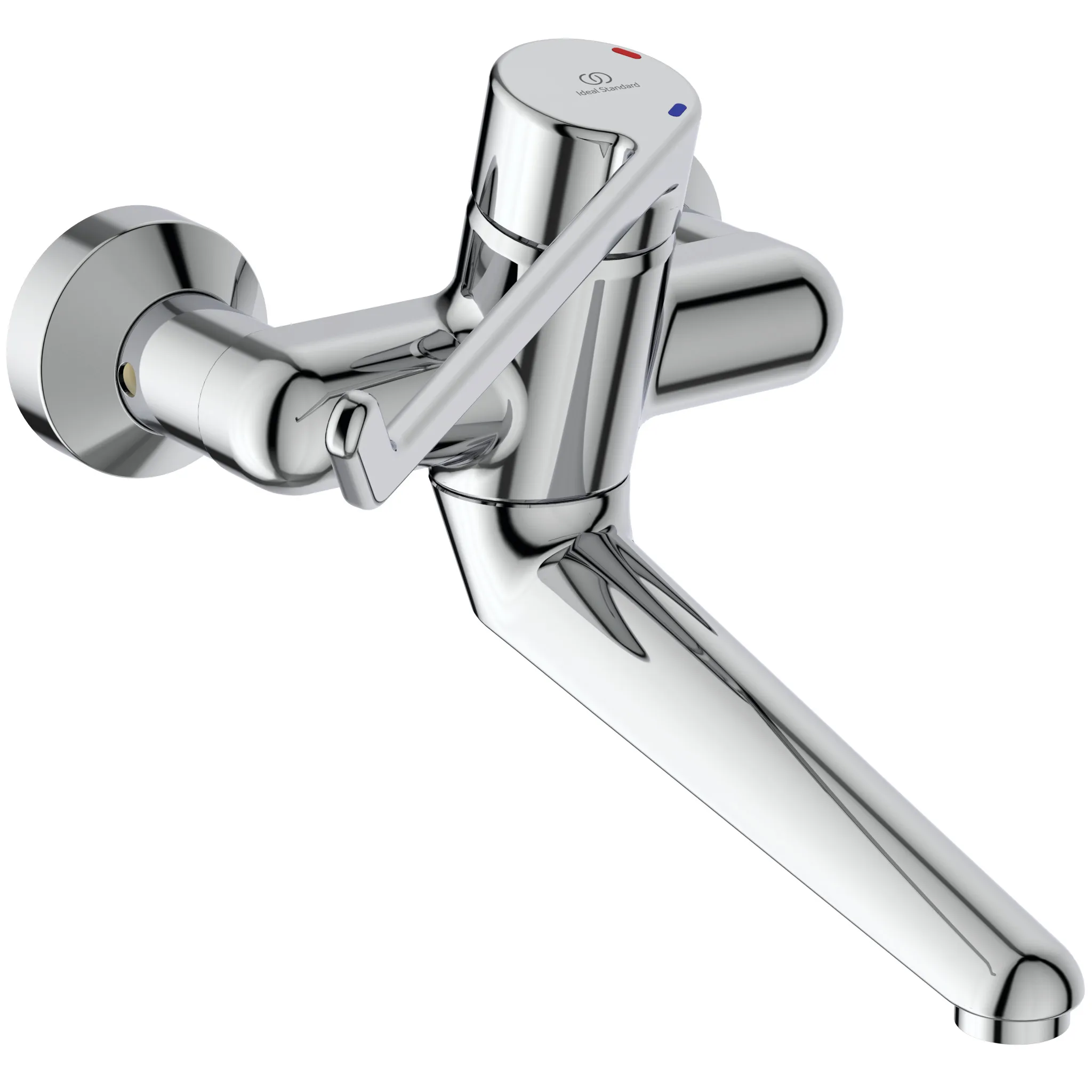 Ideal Standard Ceraplus Wandwaschtisch-Sicherheitsarmatur B8225AA, absperrbarer S-Anschluss, Hebel 230mm, Ausladung 200mm, Chrom Ideal Standard Ceraplus Wandwaschtisch-Sicherheitsarmatur B8225AA, absperrbarer S-Anschluss, Hebel 230mm, Ausladung 200mm, Chrom