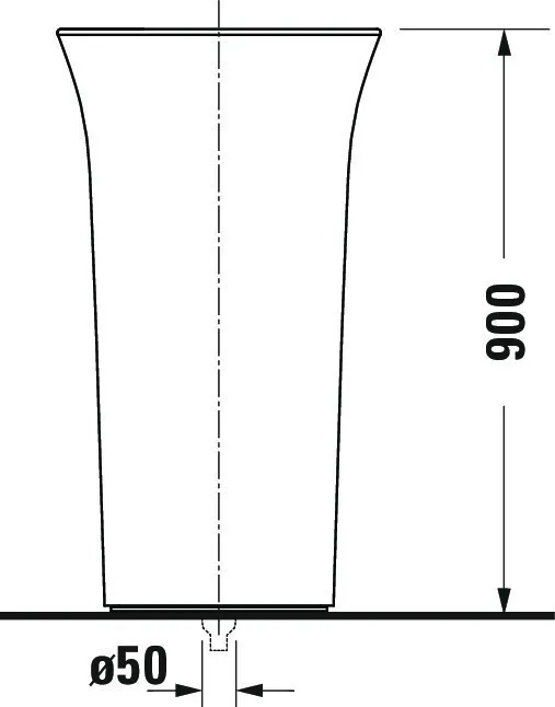 WT freisteh.,500mm White Tulip,Weiß ohneÜL,o.HLB,ohne Öffnung hinten WT freisteh.,500mm White Tulip,Weiß ohneÜL,o.HLB,ohne Öffnung hinten