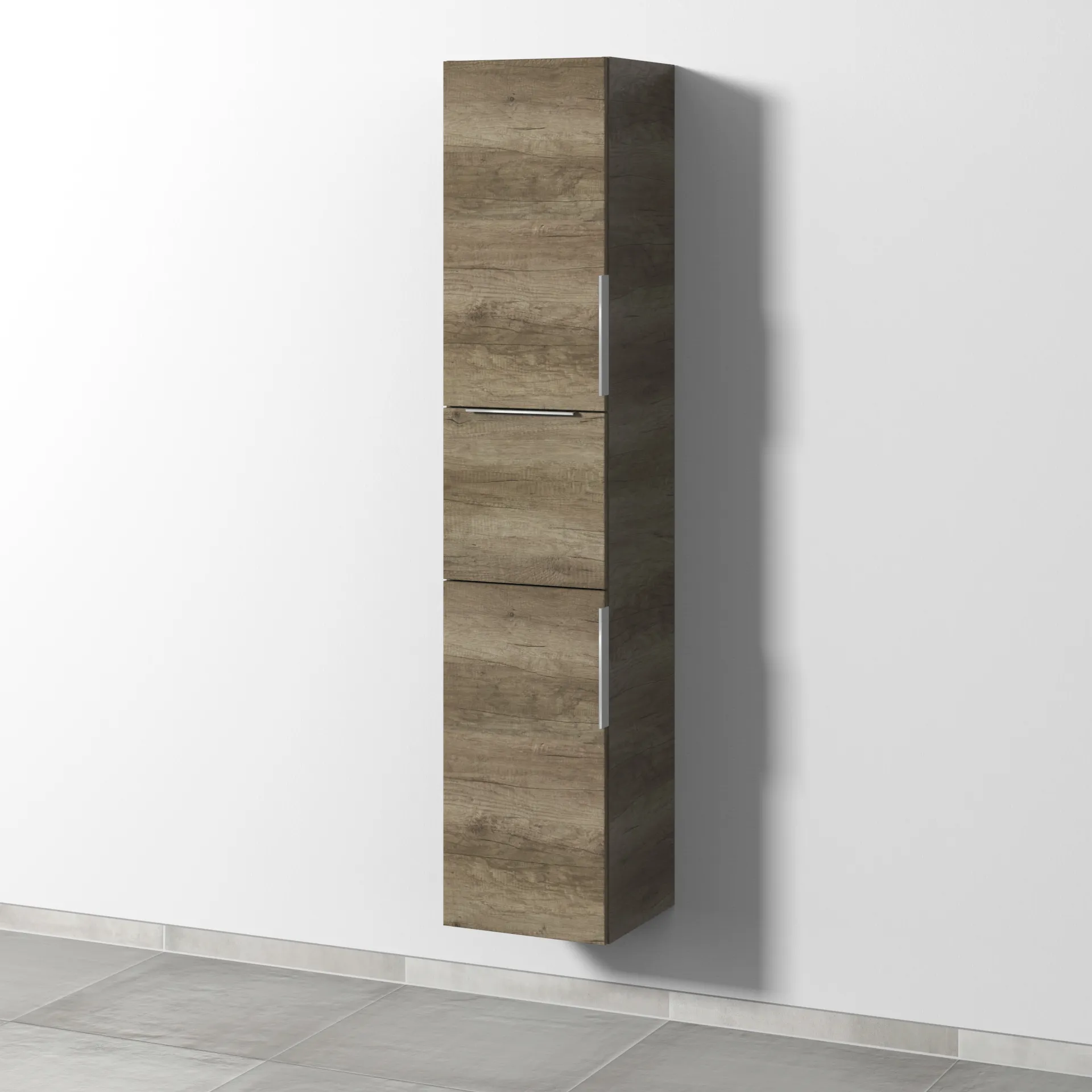 Sanipa Hochschrank „3way“ 350 × 1700 × 345 mm Anschlag links, in Eiche Nebraska, Anschlag links