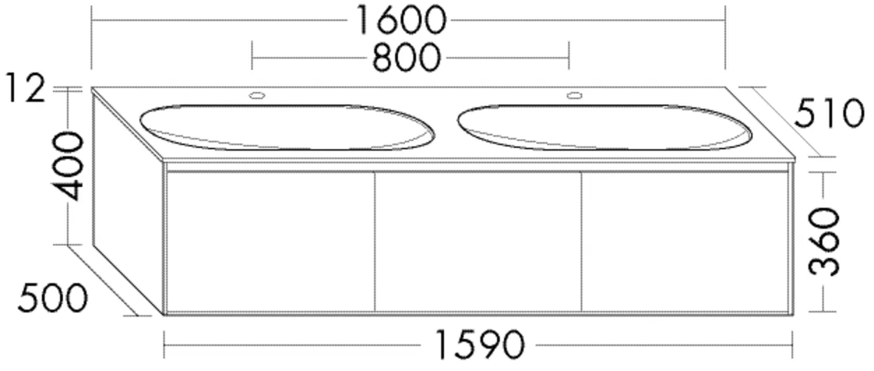 burgbad Badmöbelset „rc40Solitaire“ 164 × 45,2 cm in Asteiche Natur burgbad Badmöbelset „rc40Solitaire“ 164 × 45,2 cm in Asteiche Natur