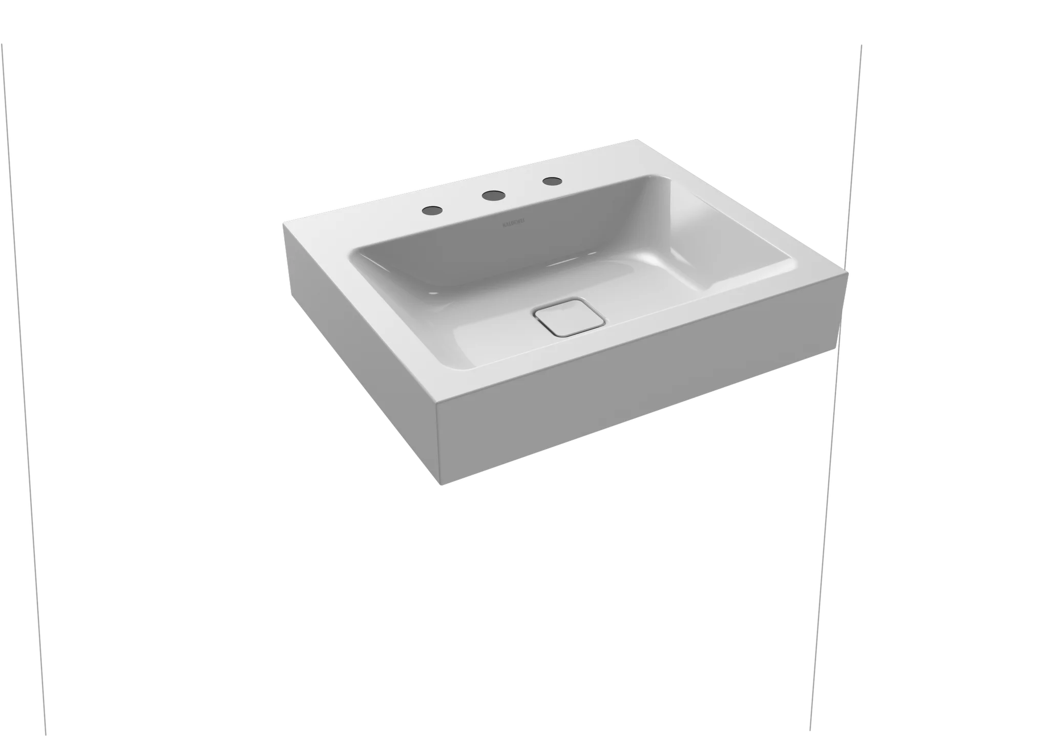 Kaldewei CONO Wandwaschtisch, 600x500 mm, Perl-Effekt, Antidröhn, 3er Hahnlochbohrung, ohne Überlauf Kaldewei CONO Wandwaschtisch, 600x500 mm, Perl-Effekt, Antidröhn, 3er Hahnlochbohrung, ohne Überlauf