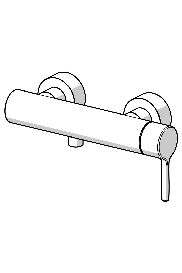 Einhand-Duscharmatur „Vantis Style“ in Stahl gebürstet Einhand-Duscharmatur „Vantis Style“ in Stahl gebürstet