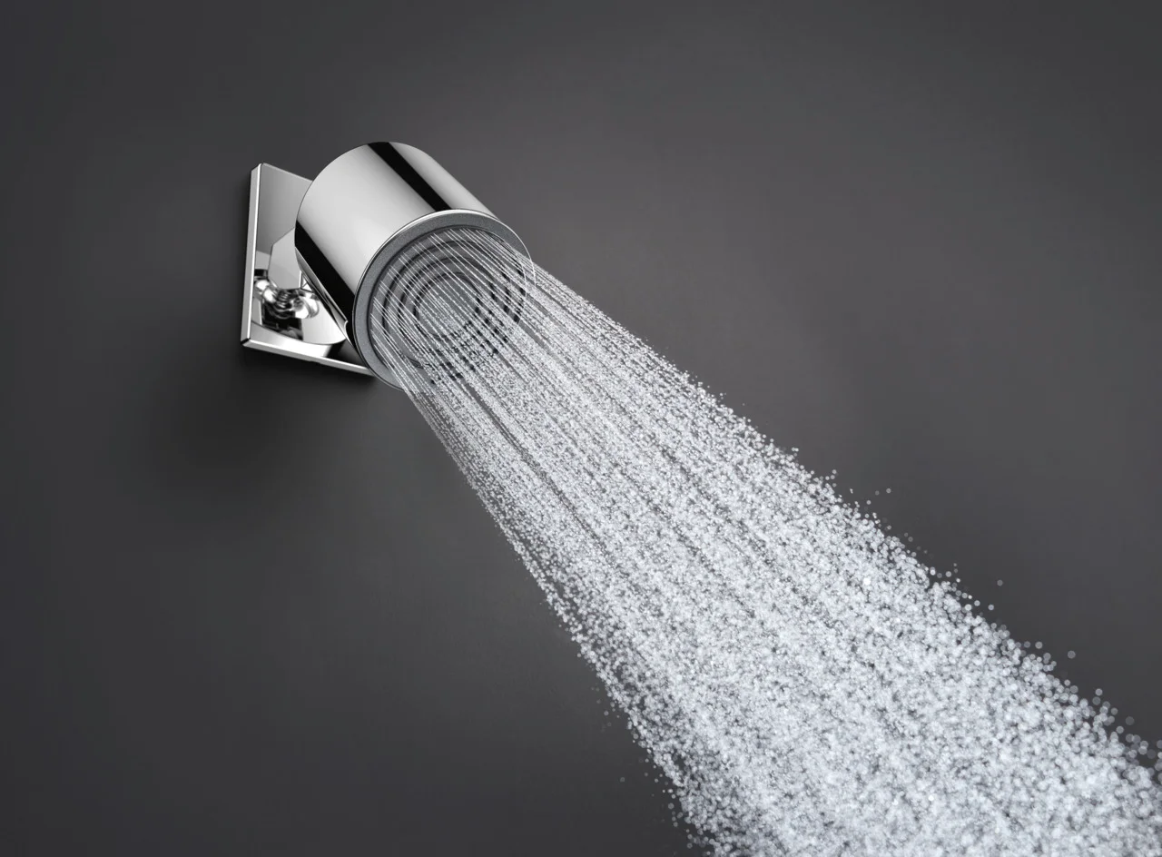 Hansgrohe Pulsify S Kopfbrause EcoSmart+ Chrom, 105 mm, PowderRain Strahlart, verstellbarer Winkel, für Durchlauferhitzer geeignet