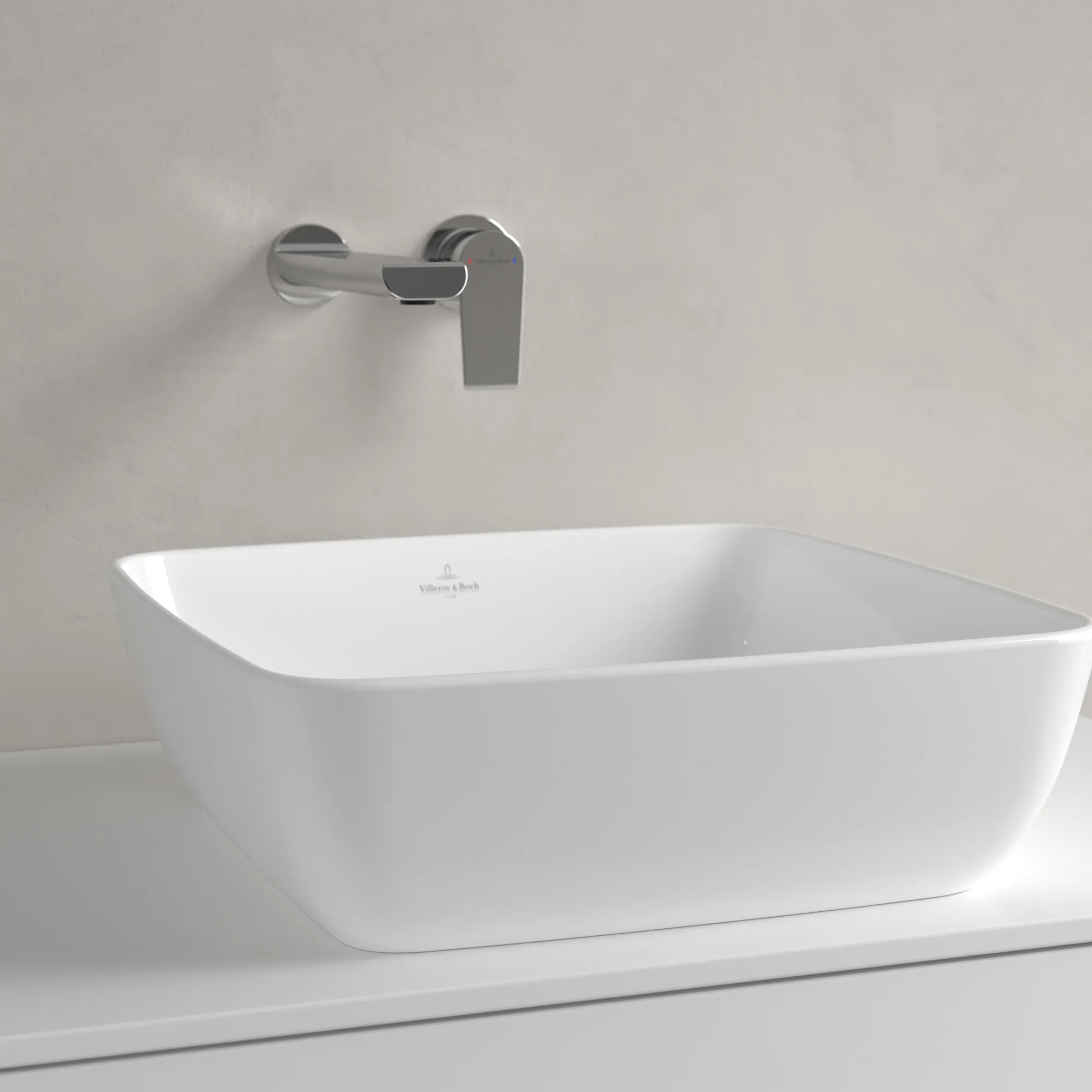 Villeroy & Boch Aufsatzwaschtisch aus TitanCeram „Artis“ 130 mm in Stone White Villeroy & Boch Aufsatzwaschtisch aus TitanCeram „Artis“ 130 mm in Stone White