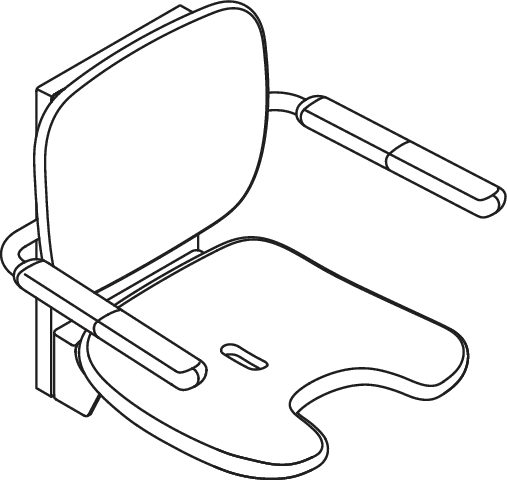 Klappsitz „Serie 802 LifeSystem“ in Anthrazit glänzend / Anthrazit matt Klappsitz „Serie 802 LifeSystem“ in Anthrazit glänzend / Anthrazit matt