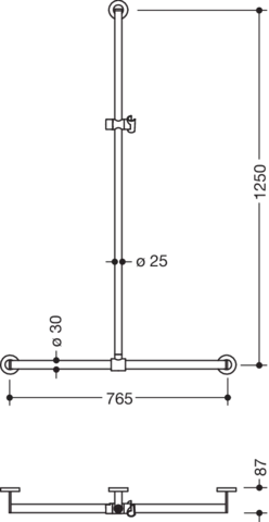 HEWI Haltegriff pulverbeschichtet „System 900“