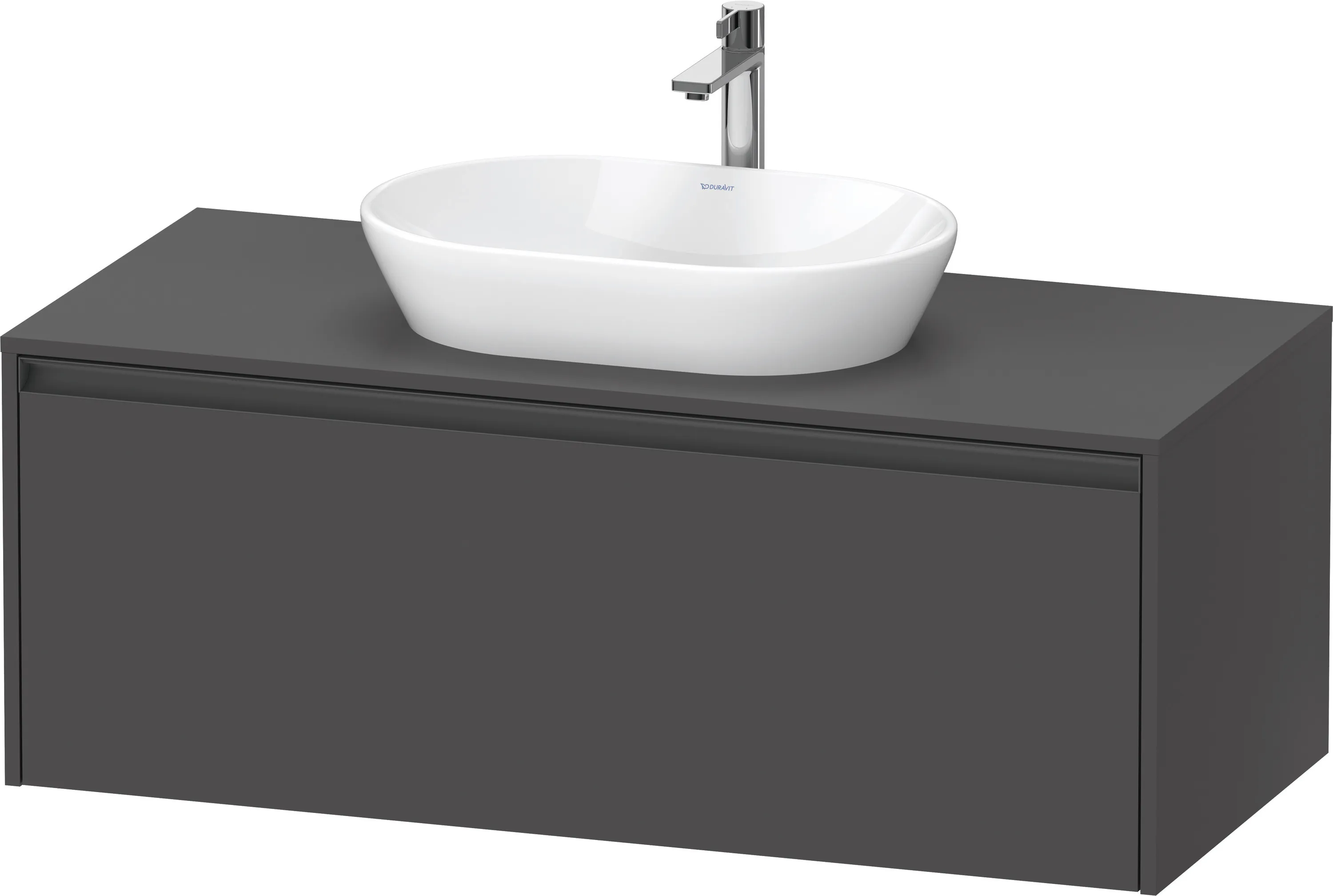 Duravit Waschtischunterschrank wandhängend „Ketho.2“ 120 × 45,9 × 55 cm Graphit Matt