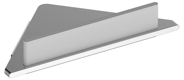 Edition 400 11557170100 Eckduschablage mit integriertem Glasabzieher silber-eloxiert/weiß Edition 400 11557170100 Eckduschablage mit integriertem Glasabzieher silber-eloxiert/weiß