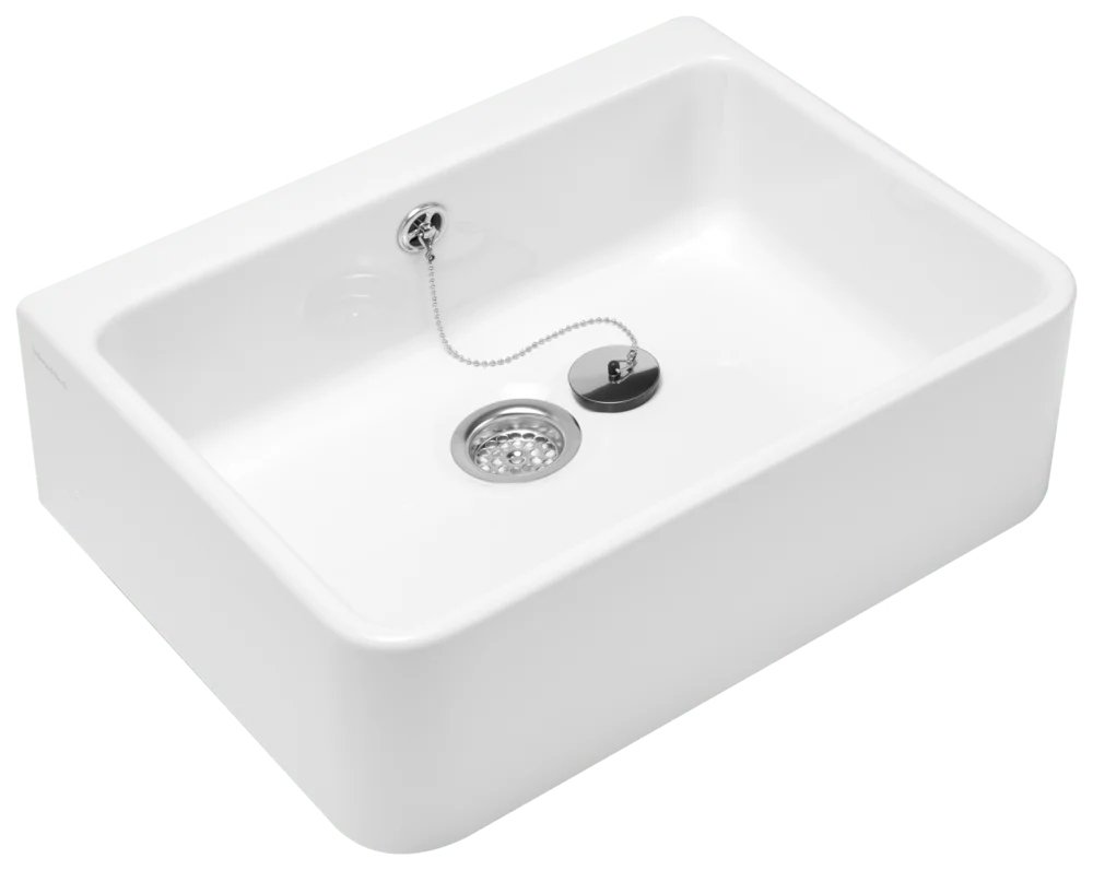 Villeroy & Boch O.novo Spülbecken 495x400mm Rechteck mit Überlauf Weiß Alpin CeramicPlus