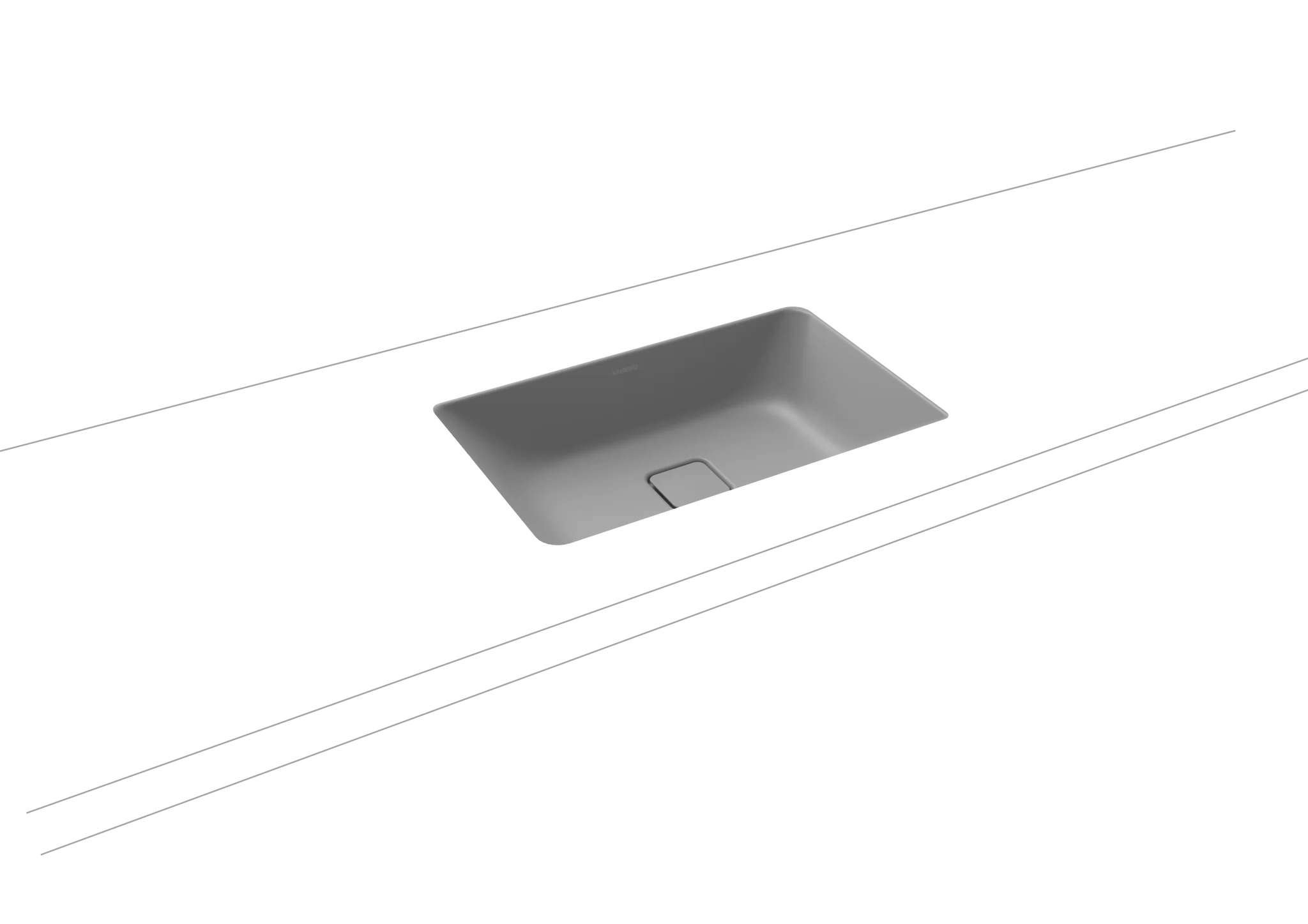 Unterbauwaschtisch „Cono“ 56,9 × 38,2 cm, ohne Überlauf, ohne Hahnlochbohrung in cool grey 30 mit Perl-Effekt Unterbauwaschtisch „Cono“ 56,9 × 38,2 cm, ohne Überlauf, ohne Hahnlochbohrung in cool grey 30 mit Perl-Effekt