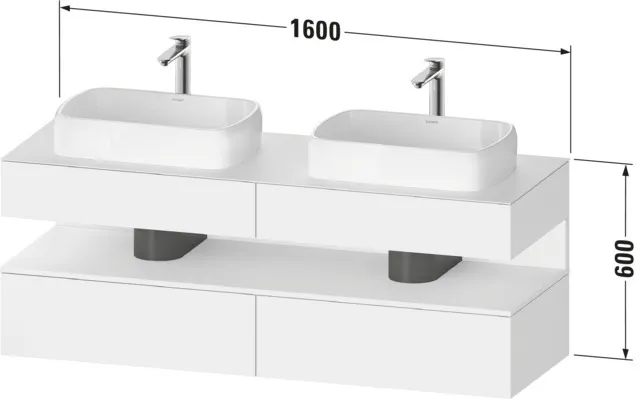 Duravit Waschtischunterschrank wandhängend „Qatego“ 160 × 60 × 55 cm