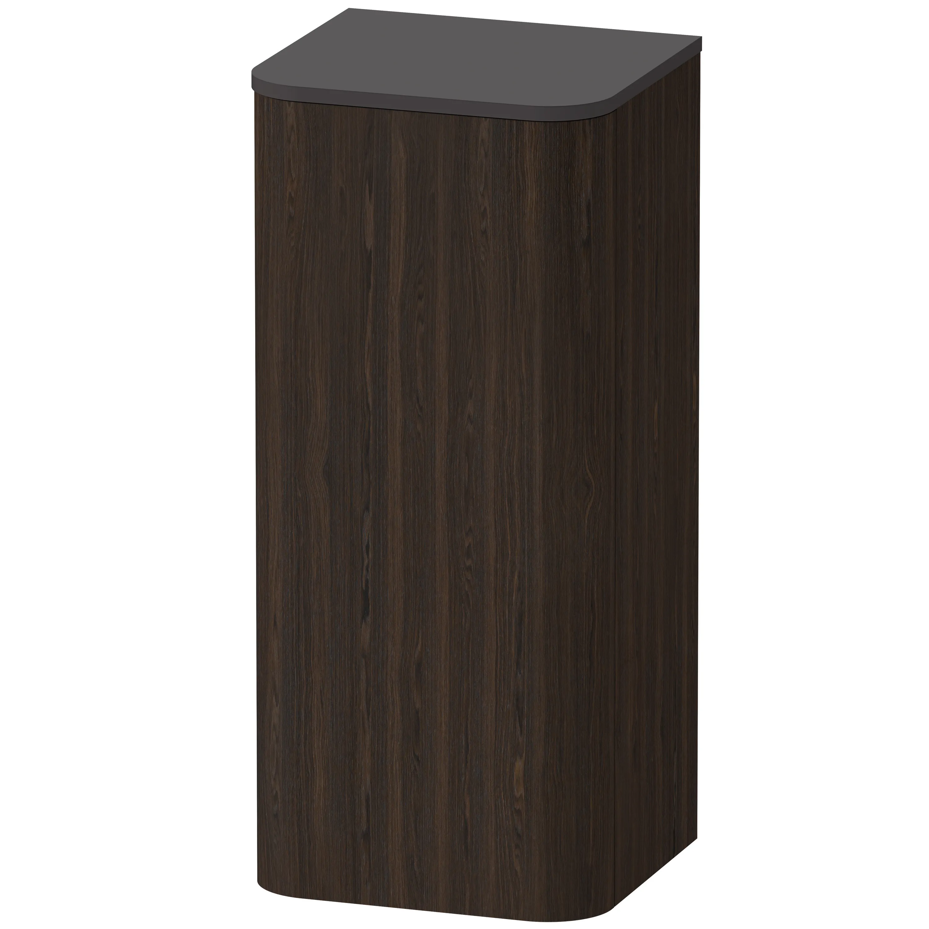 Duravit Halbhochschrank „Happy D.2 Plus“ 40 × 88 × 36 cm Nussbaum gebürstet, Anschlag rechts