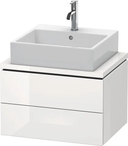 Duravit Waschtischunterschrank wandhängend „L-Cube“ 62 × 40 × 47,7 cm Weiß Hochglanz