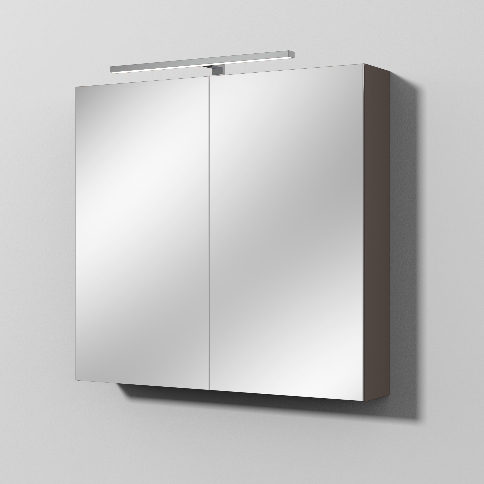 Sanipa Spiegelschrank „Milla“ 80 × 75 × 14,9 cm in Taupe-Matt
