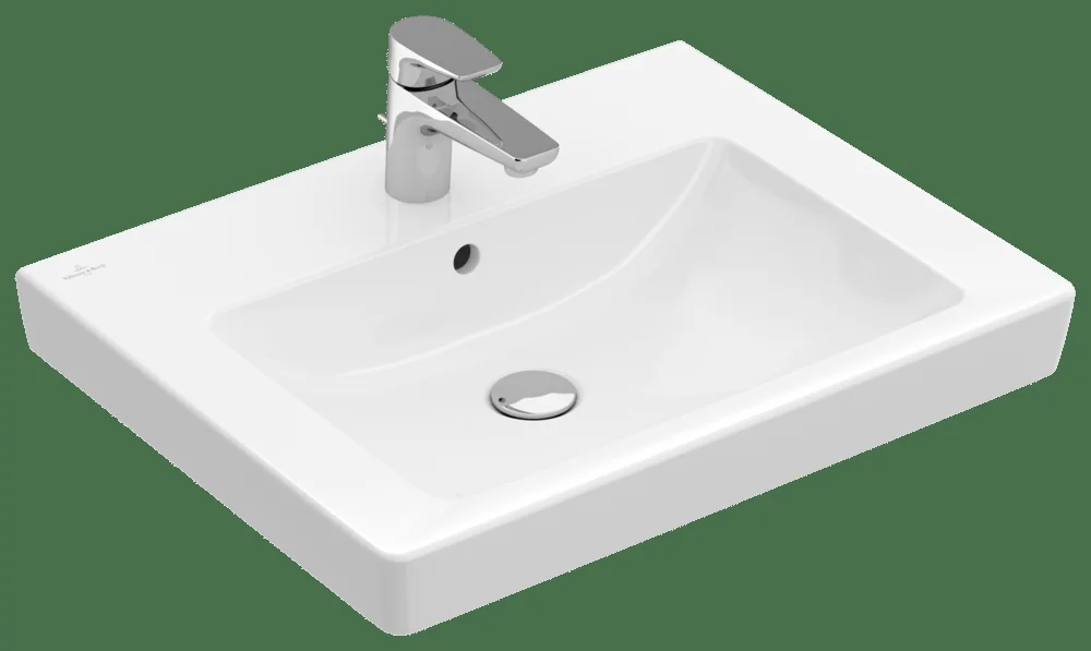 Villeroy & Boch Subway 2.0 Waschbecken 71136G, 600 x 470 mm, Rechteck, 1HL. mittleres Hahnloch durchgestochen, mit Überlauf, Unterseite geschliffen, Weiß Alpin Villeroy & Boch Subway 2.0 Waschbecken 71136G, 600 x 470 mm, Rechteck, 1HL. mittleres Hahnloch durchgestochen, mit Überlauf, Unterseite geschliffen, Weiß Alpin