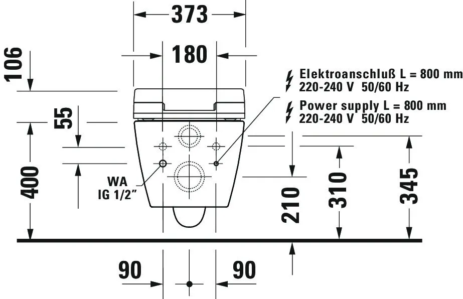 Duravit WC-Sitz mit Unterdusche (elektrisch) „SensoWash® Slim“