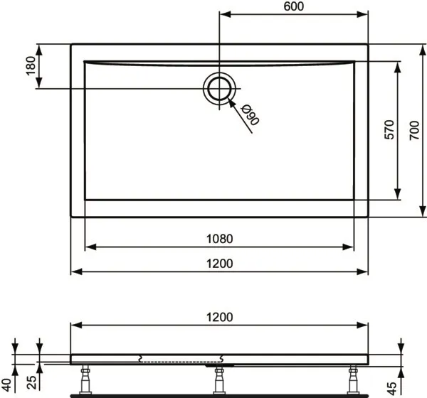 Ideal Standard Duschwanne „UltraLight“ Ideal Standard Duschwanne „UltraLight“