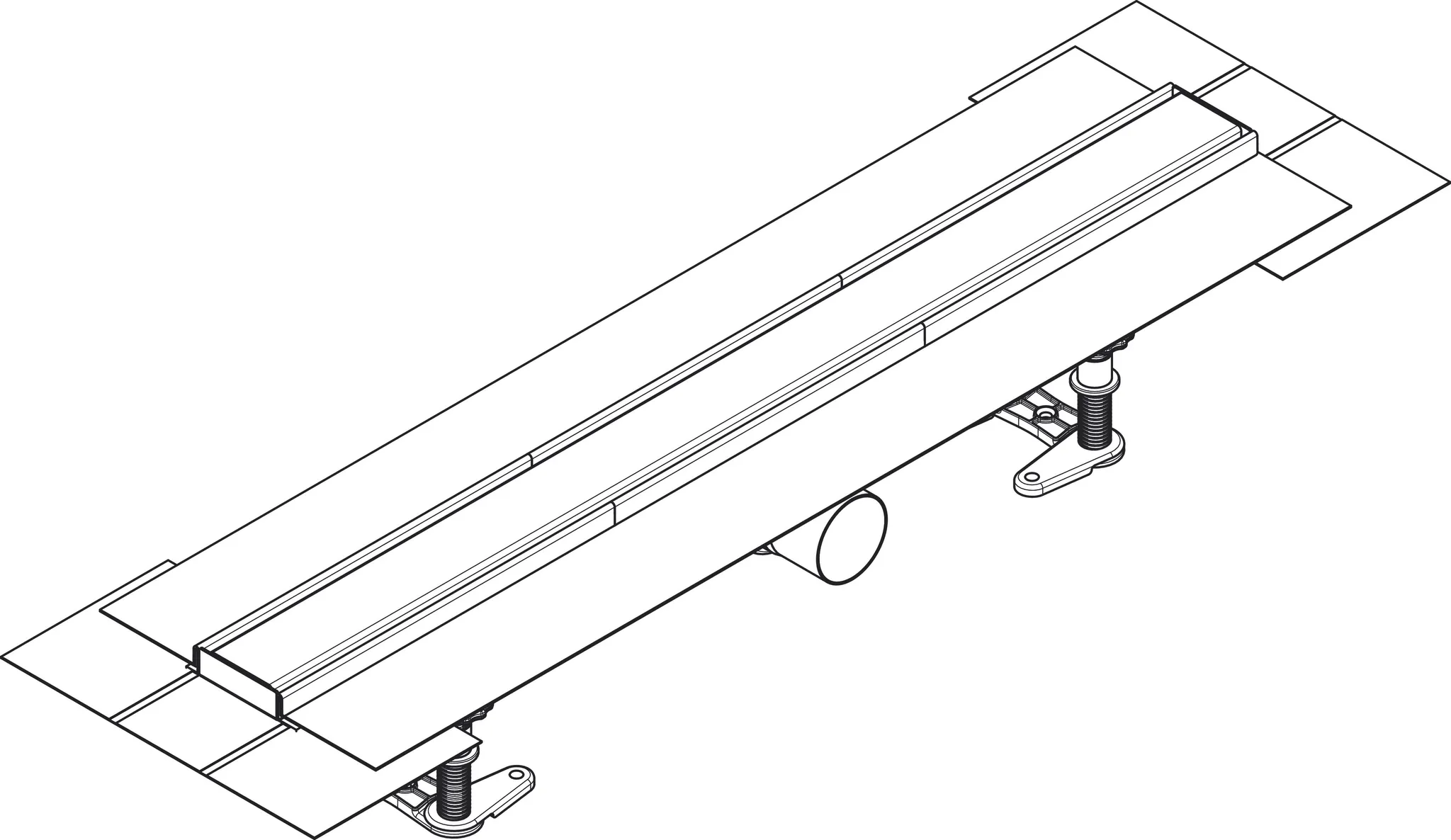 Hansgrohe RainDrain Compact Komplettset Duschrinne 700mm Edelstahl gebürstet