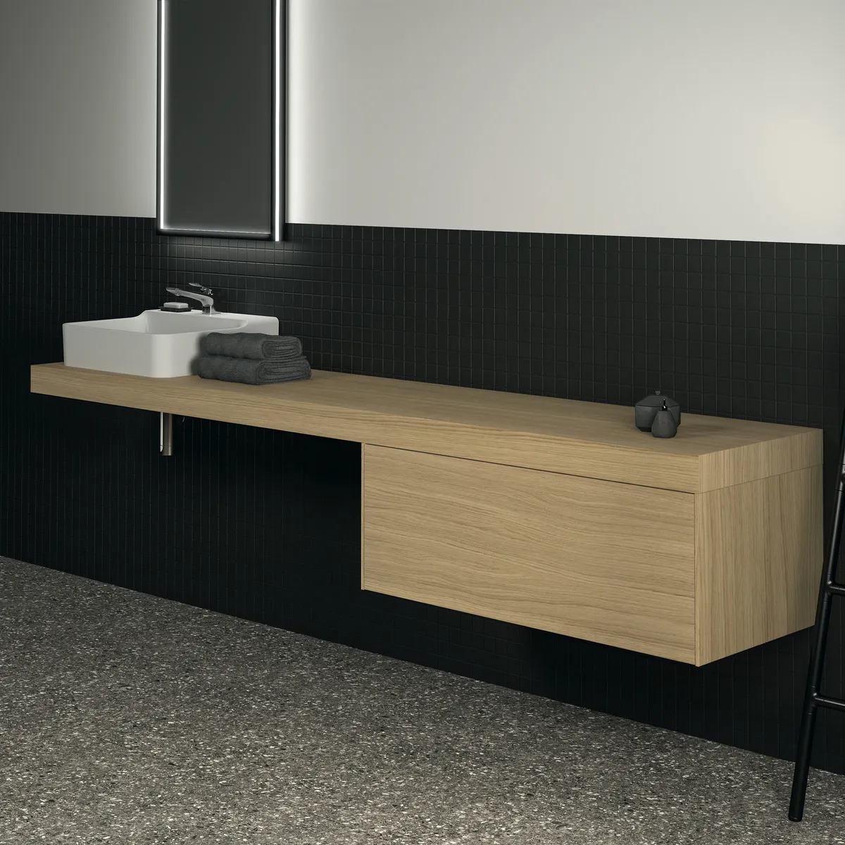 Konsole Conca, 2400x505x80mm, Weiß