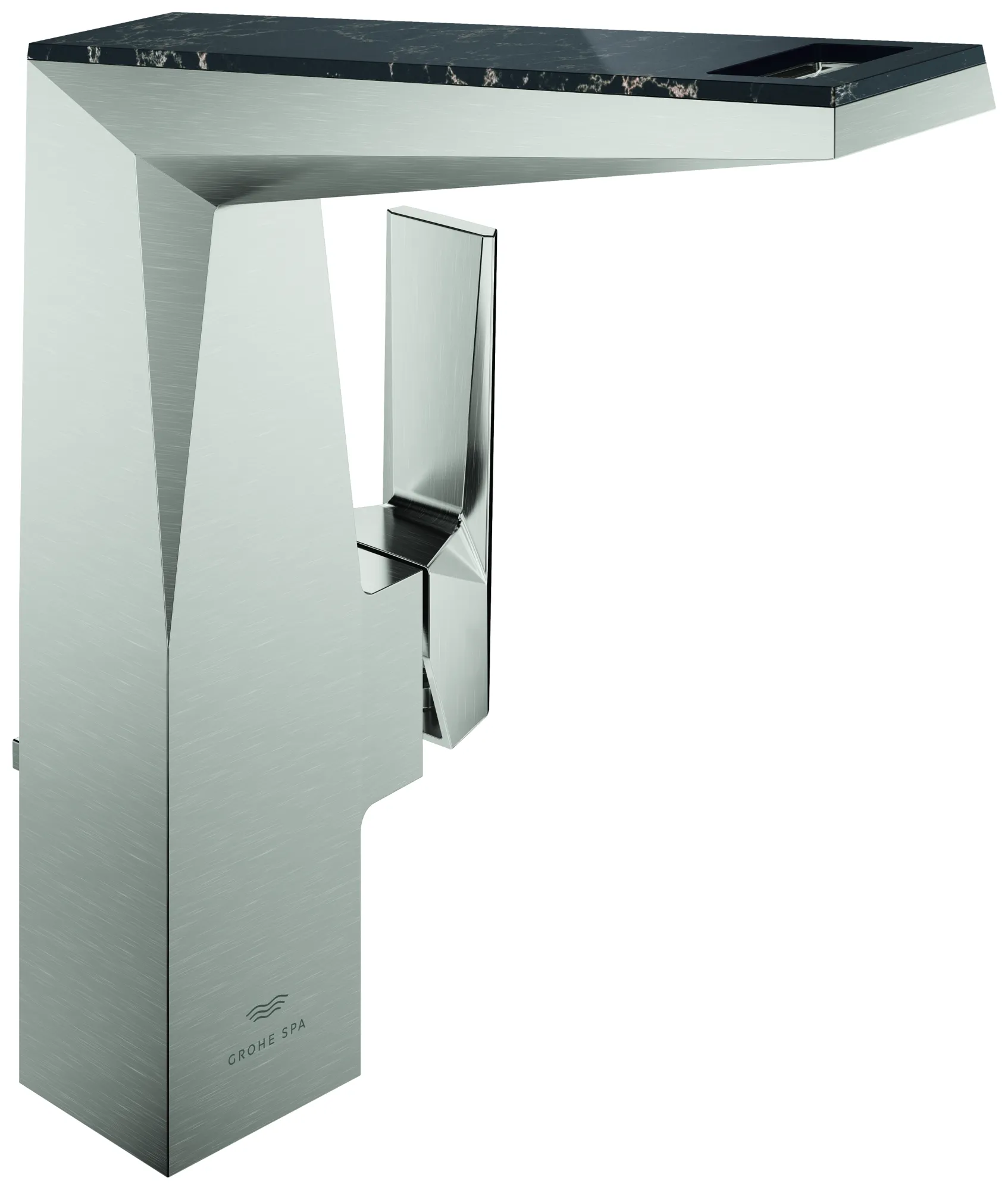 Einhand-Waschtischbatterie Allure Brilliant Private Collection 24414, L-Size, Griff mit Vanilla Noir Caesarstone Einlagen, Zugstangen-Ablaufgarnitur 1 1/4", chrom Einhand-Waschtischbatterie Allure Brilliant Private Collection 24414, L-Size, Griff mit Vanilla Noir Caesarstone Einlagen, Zugstangen-Ablaufgarnitur 1 1/4", chrom