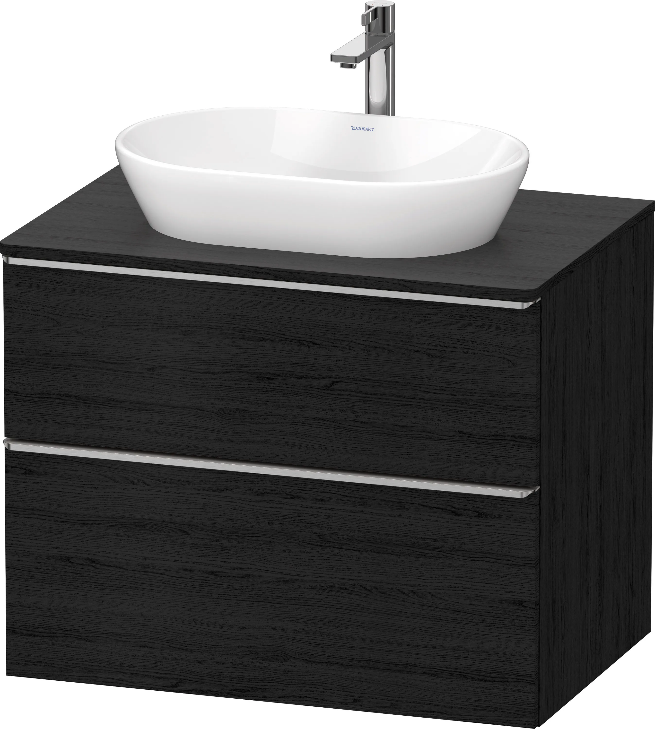 Duravit Waschtischunterschrank wandhängend „D-Neo“ 80 × 66,4 × 55 cm Eiche Schwarz