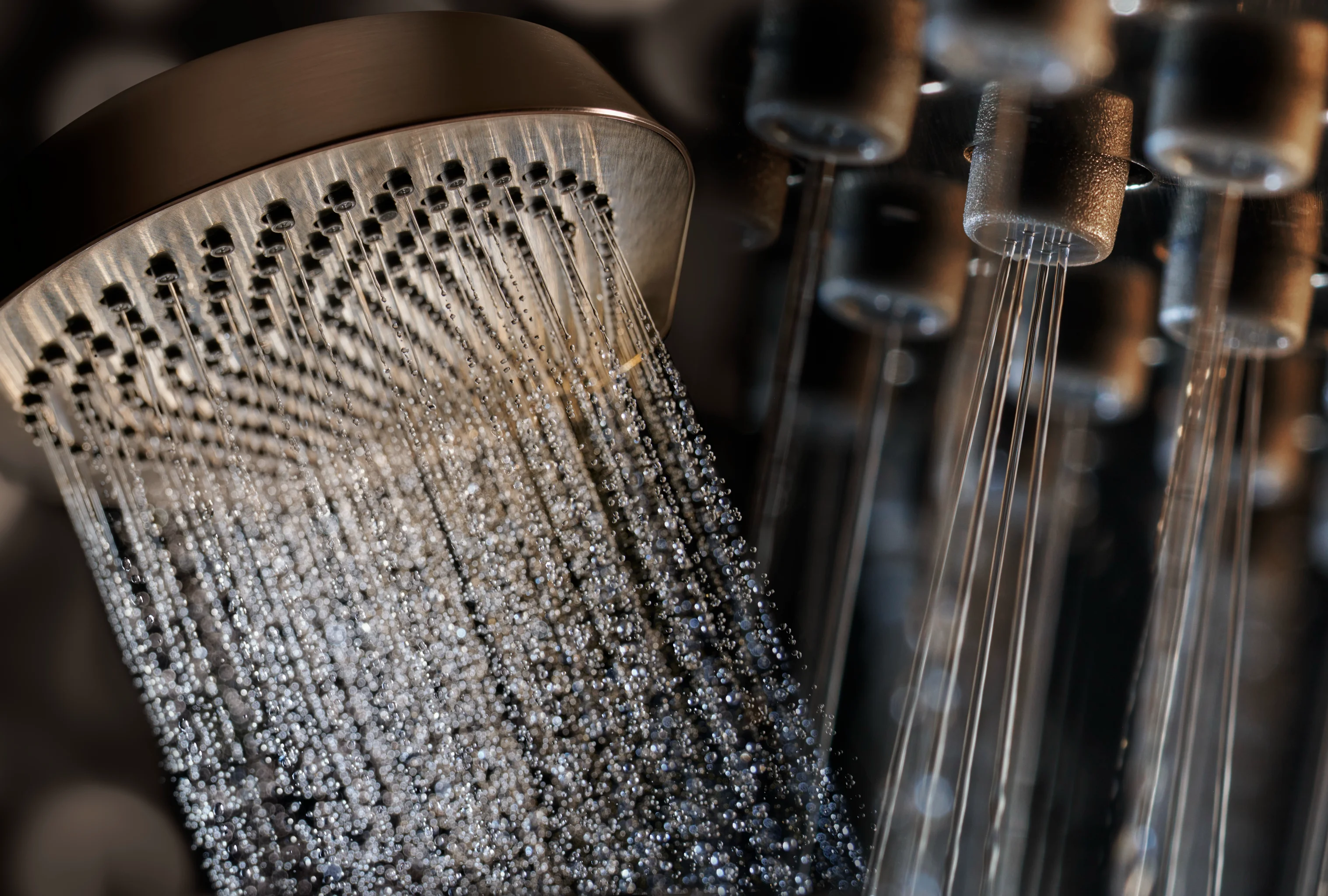 Hansgrohe AXOR ShowerSphere Kopfbrause 370/220 mm, 2-Jet mit beweglichem Brausearm, Brushed Bronze
