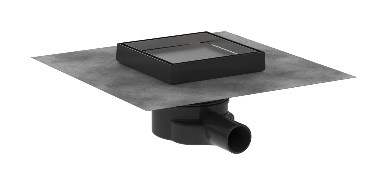 Hansgrohe RainDrain Point Komplettset Punktablauf 150x150 mm rückseitig befliesbar Edelstahl gebürstet
