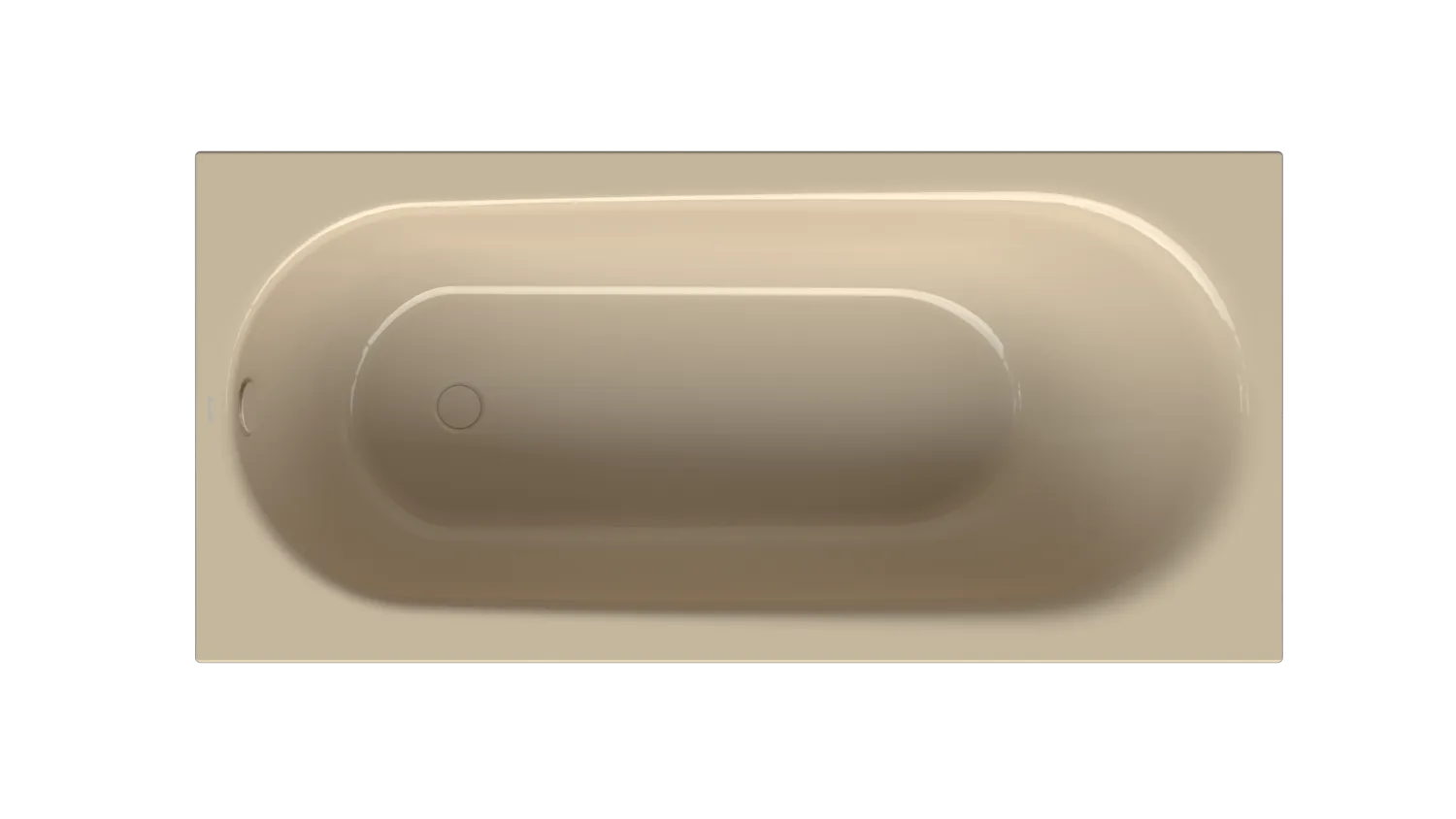 Bette BetteComodo Badewanne Rechteck, beige PLUS, 1700x800x450 mm, 20 mm Randhöhe, Unterbau, Einbau, 1-Sitzer, Bade-Duschkombination