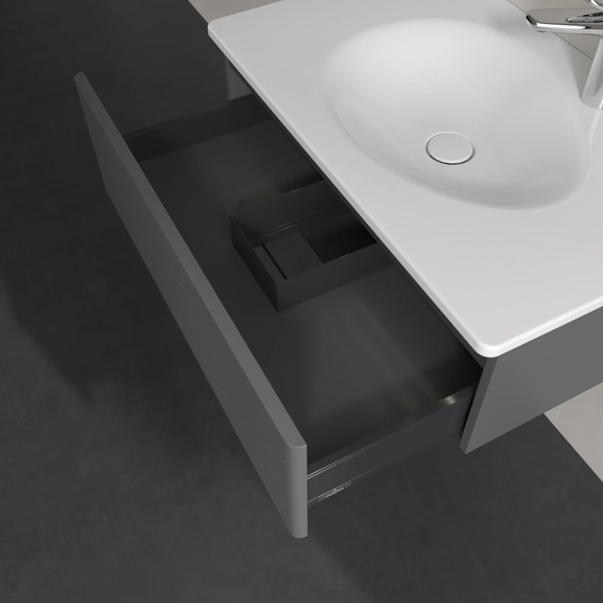 Villeroy & Boch Antao Unterschrank für Waschbecken, anthrazit