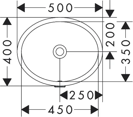 Xuniva D Unterbauwaschtisch 450/350 ohne Hahnloch mit Überlauf Weiß Xuniva D Unterbauwaschtisch 450/350 ohne Hahnloch mit Überlauf Weiß