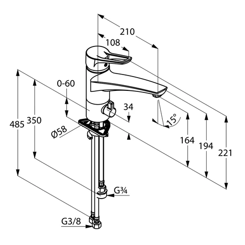 MX SPTMultiEHM DN 15 Niederdruck chrom MX SPTMultiEHM DN 15 Niederdruck chrom