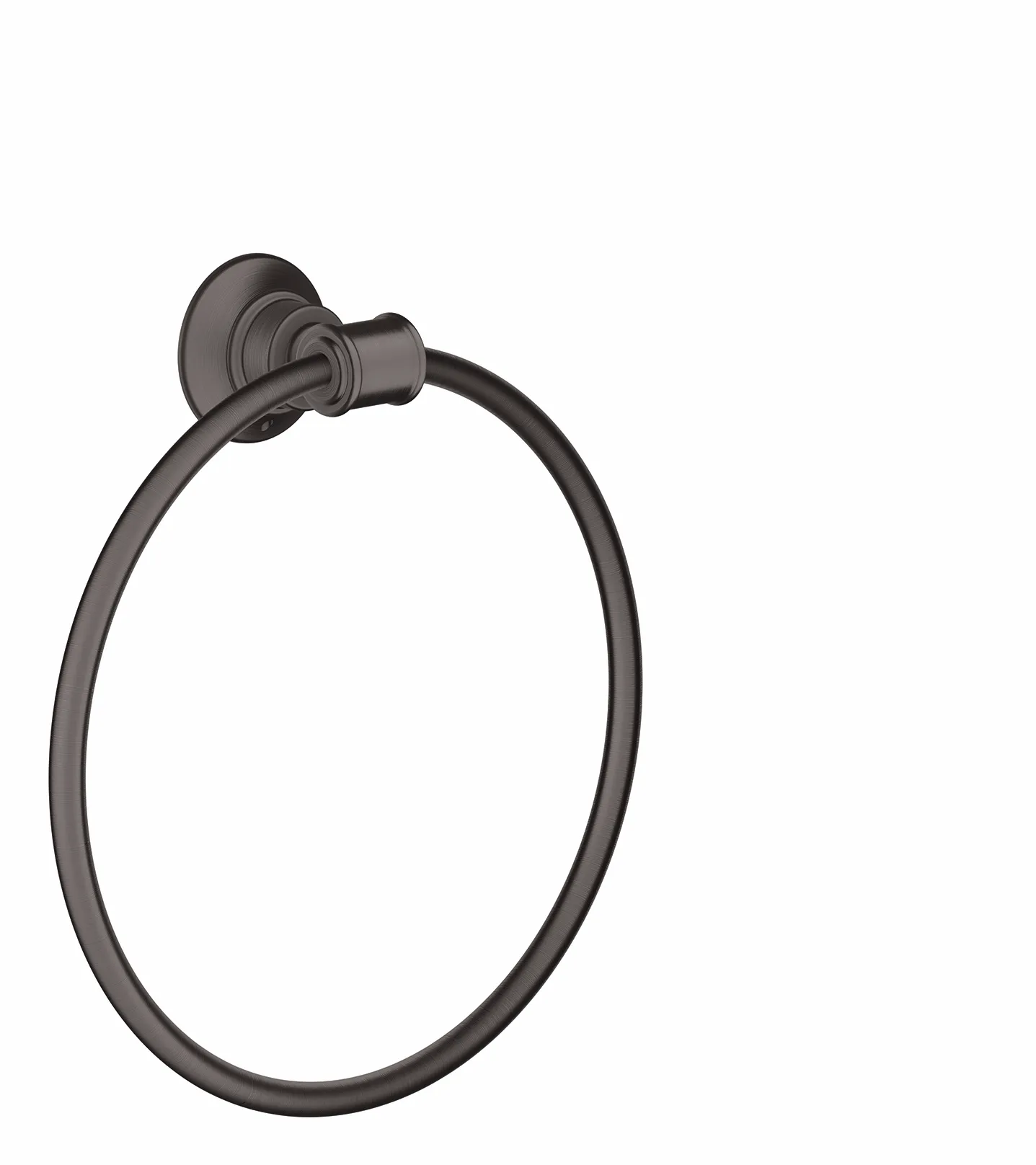 Hansgrohe AXOR Montreux Handtuchring Brushed Black Chrome, schwenkbar, Wandmontage mit verdeckter Befestigung, Bohrloch-Durchmesser 6 mm, Bohrabstand 35 mm Hansgrohe AXOR Montreux Handtuchring Brushed Black Chrome, schwenkbar, Wandmontage mit verdeckter Befestigung, Bohrloch-Durchmesser 6 mm, Bohrabstand 35 mm