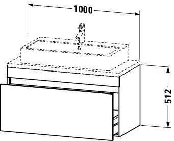 Duravit Waschtischunterschrank wandhängend „DuraStyle“ 100 × 51,2 × 47,8 cm