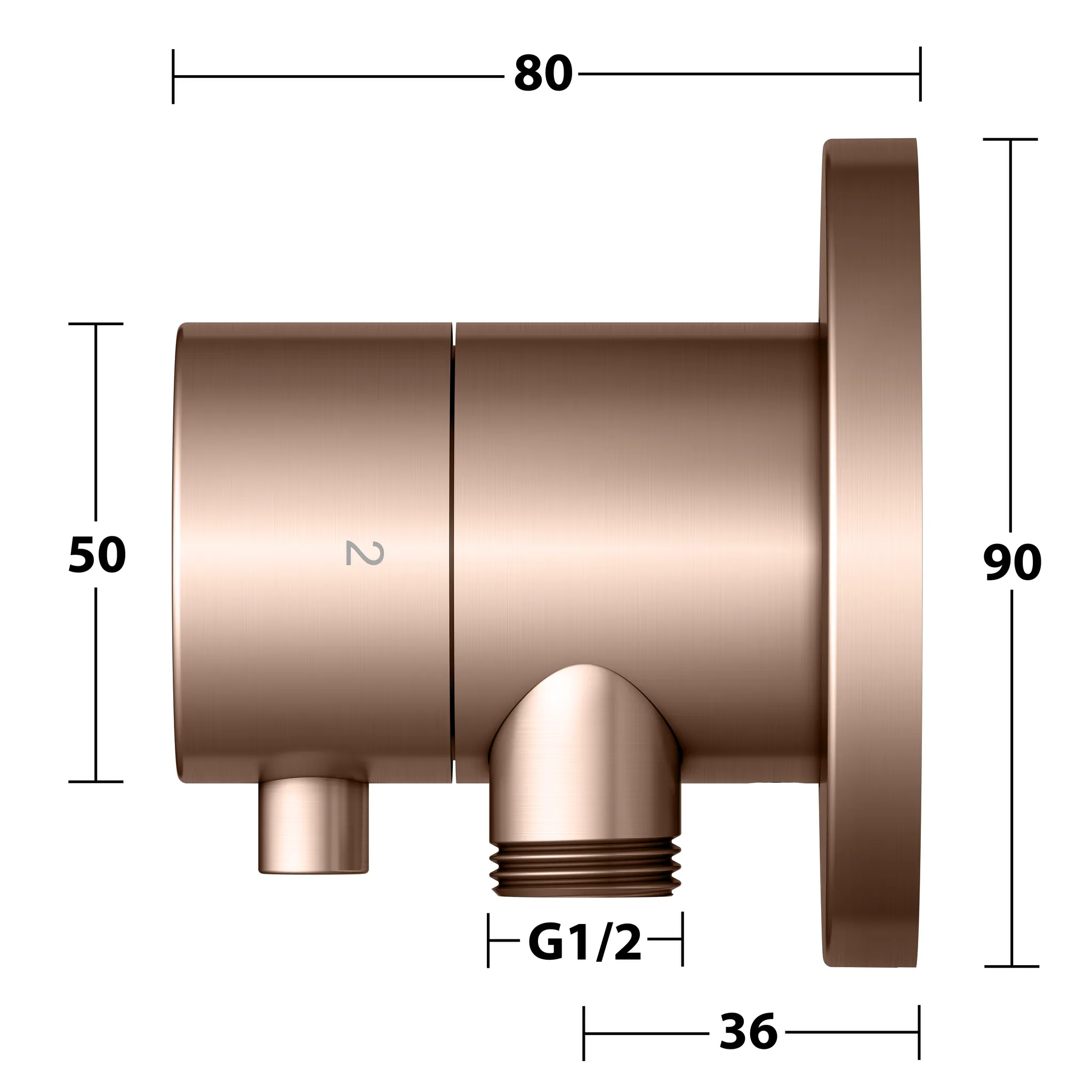 IXMO 2-Wege Ab- u. Umstellventil UP IXMO Comfort, rund Rotgold geb. IXMO 2-Wege Ab- u. Umstellventil UP IXMO Comfort, rund Rotgold geb.