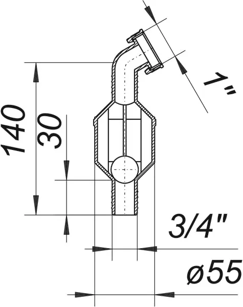Rückfluss-Sicherung RS 3 mit Schlauchtülle, 1″ Rückfluss-Sicherung RS 3 mit Schlauchtülle, 1″