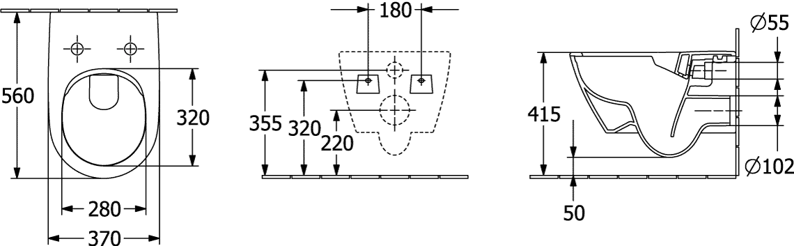 Wand-Tiefspül-WC DirectFlush „Subway 2.0“ 37 × 36,5 × 56 cm in Weiß Alpin, ohne Spülrand, Abgang waagerecht Wand-Tiefspül-WC DirectFlush „Subway 2.0“ 37 × 36,5 × 56 cm in Weiß Alpin, ohne Spülrand, Abgang waagerecht