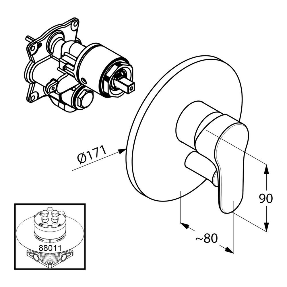 OBJEKTA UPWFBEHM FeinbauSet mit Funktionseinheit chrom OBJEKTA UPWFBEHM FeinbauSet mit Funktionseinheit chrom