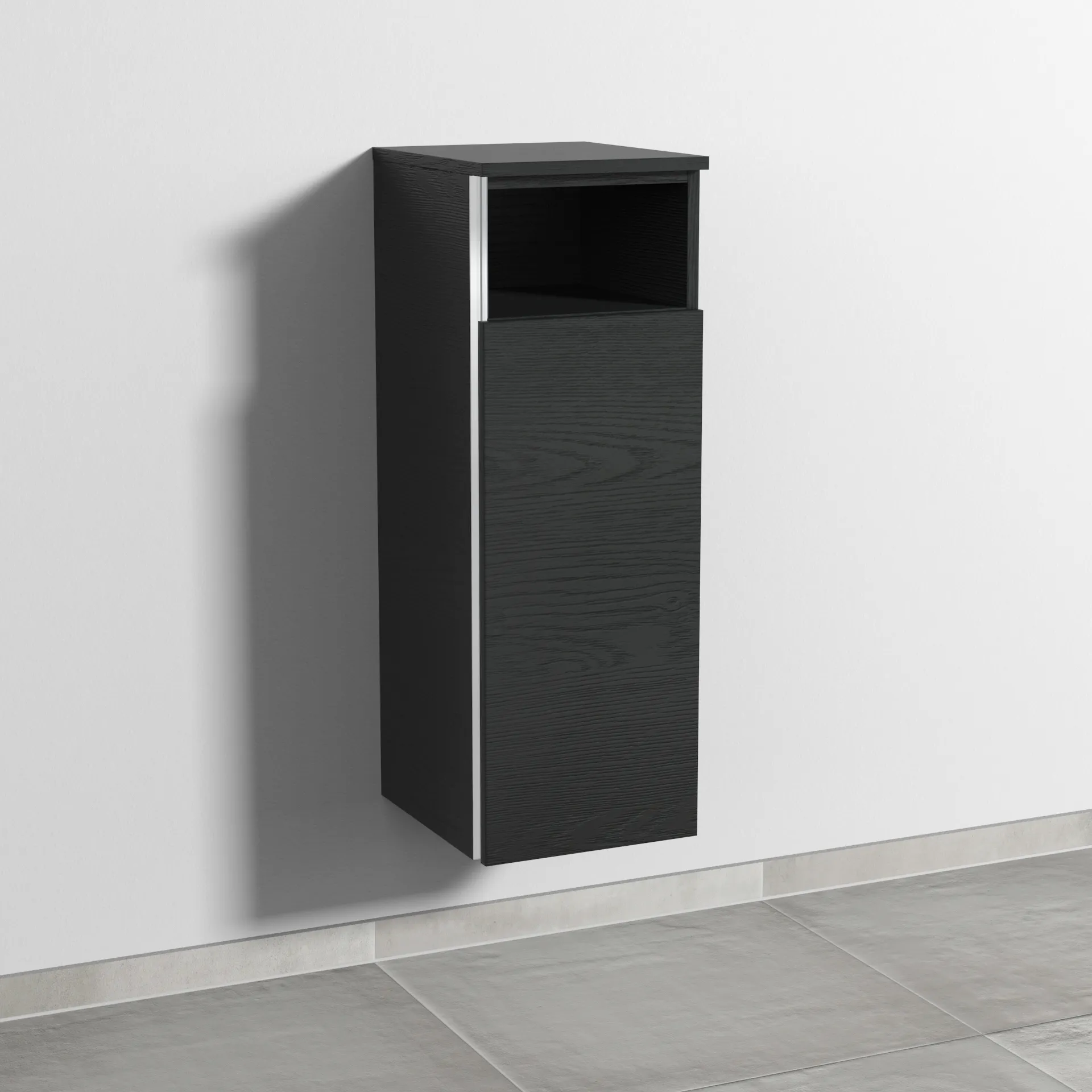 Sanipa Mittelschrank „3way“ 300 × 850 × 345 mm Anschlag rechts, in Black Oak, Anschlag rechts