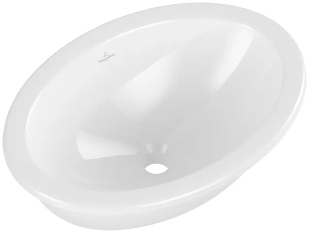 Villeroy & Boch Unterbauwaschtisch aus TitanCeram „Loop & Friends“ 570 × 410 × 215 mm, ohne Hahnlochbohrung in Weiß Alpin Villeroy & Boch Unterbauwaschtisch aus TitanCeram „Loop & Friends“ 570 × 410 × 215 mm, ohne Hahnlochbohrung in Weiß Alpin