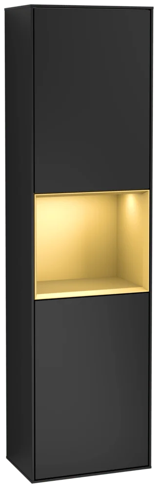 Villeroy & Boch Finion Hochschrank G46, 418x1516x270mm, Black Matt Lacquer / Gold Matt Lacquer Villeroy & Boch Finion Hochschrank G46, 418x1516x270mm, Black Matt Lacquer / Gold Matt Lacquer
