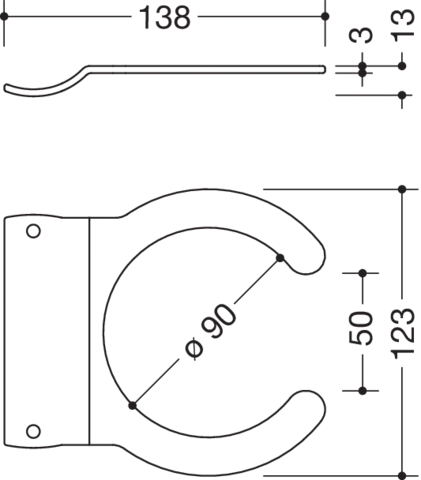 HEWI Aufrüstsatz „Serie 802 LifeSystem“ in Signalweiß glänzend