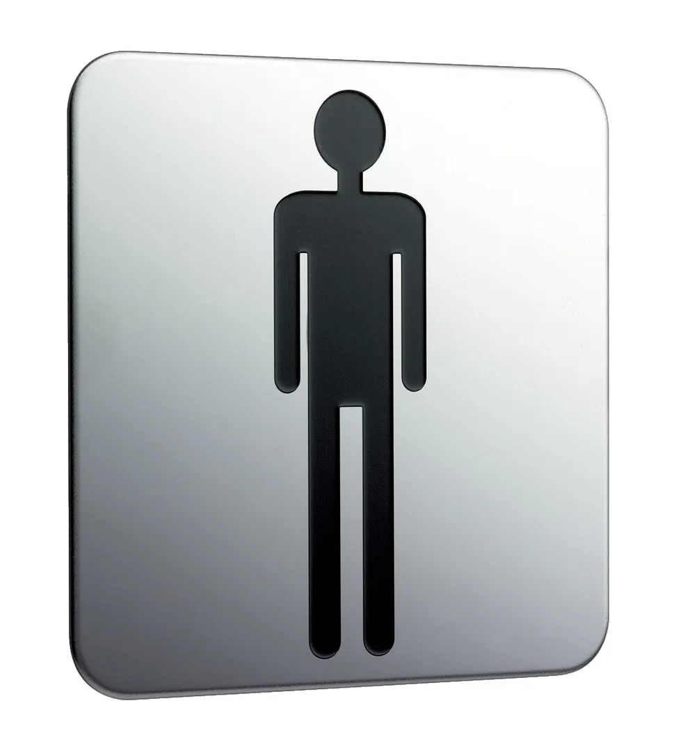 emco system 2 Türschildzum Aufkleben "Herren", chrom emco system 2 Türschildzum Aufkleben "Herren", chrom