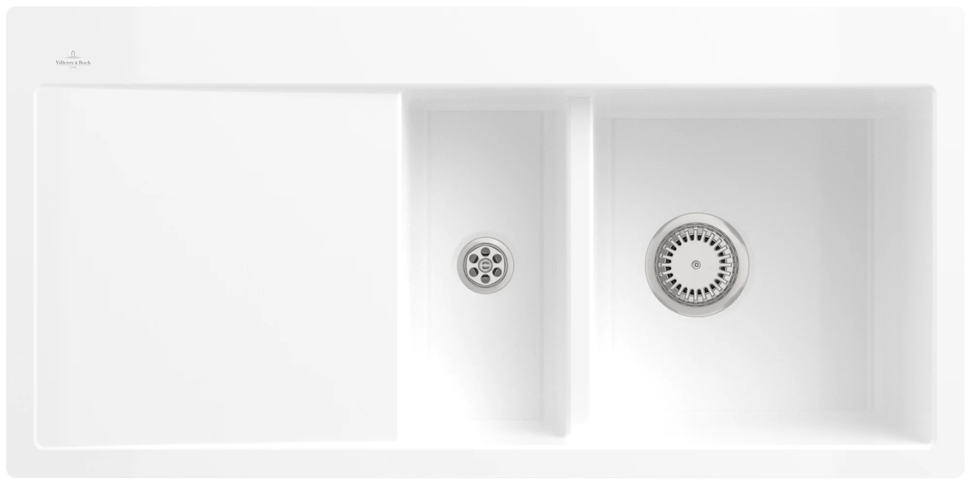 Villeroy & Boch Subway 60 Flat Spüle 67121F, flächenbündig, Weiß Alpin CeramicPlus