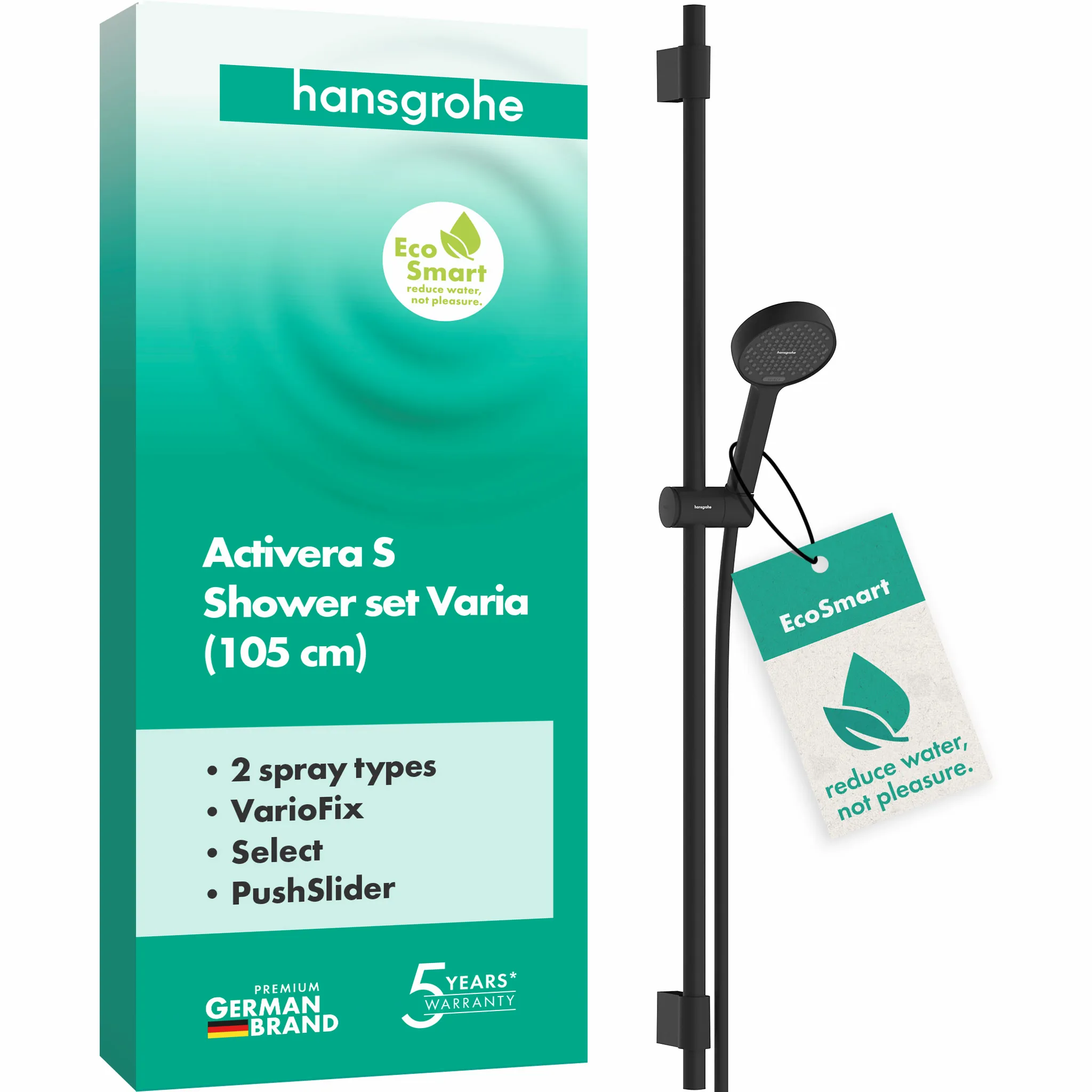 Activera Select S Brauseset 95 2jet EcoSmart mit Brausestange Varia 105 cm, Chrom Activera Select S Brauseset 95 2jet EcoSmart mit Brausestange Varia 105 cm, Chrom