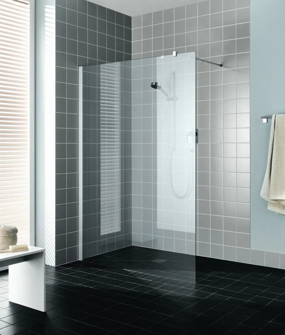 Kermi Duschdesign Walk-In-Duschkabine WALK-IN Wall „FILIA XP“ Glas Klar, Profile Silber Hochglanz, BV: 725 - 750 mm WE: 735 - 760 mm H: 1850 mm